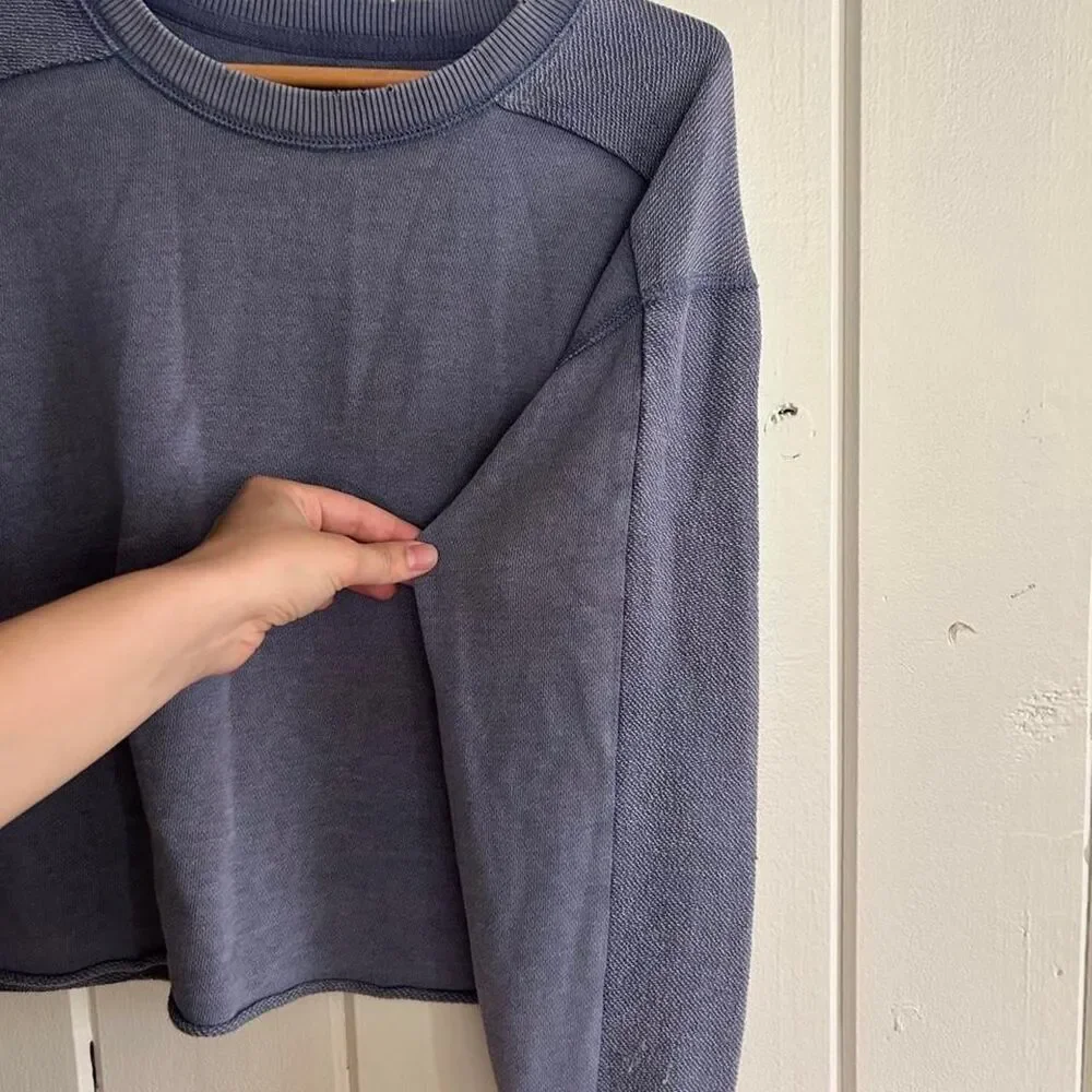 Aerie Surfer Core Cropped Long Sleeve Sweater